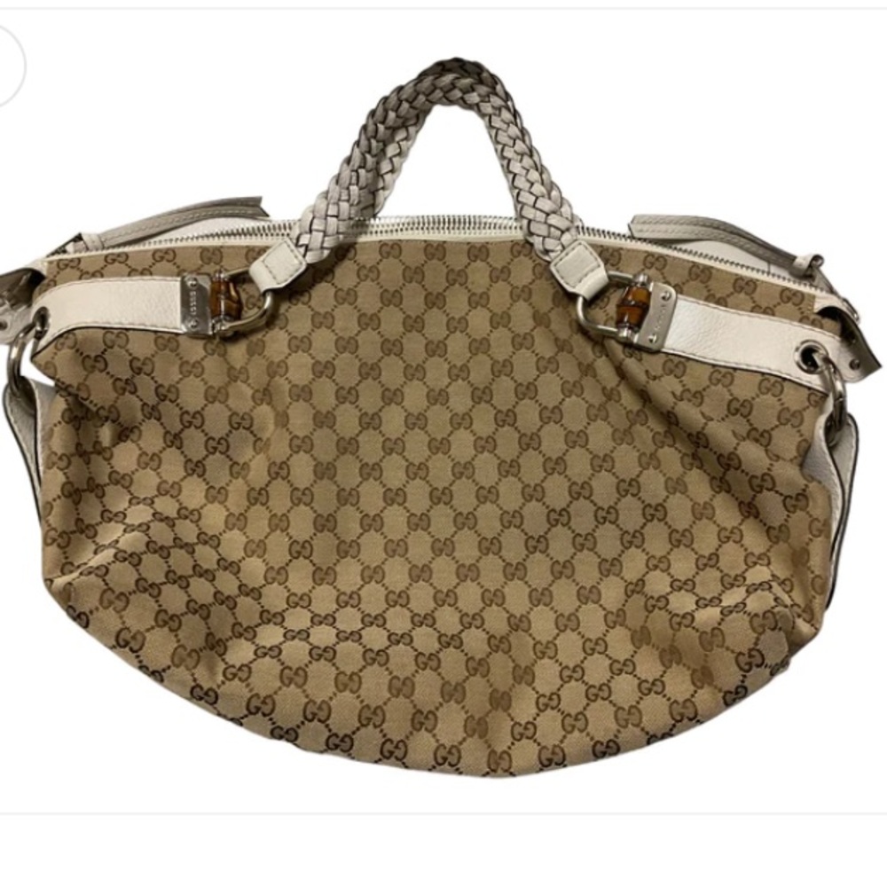 Gucci Beige and White Tote Bag - Picture 4 of 9